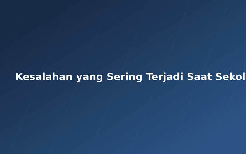 Ilustrasi artikel: Kesalahan yang Sering Terjadi Saat Sekolah Mulai Digitalisasi